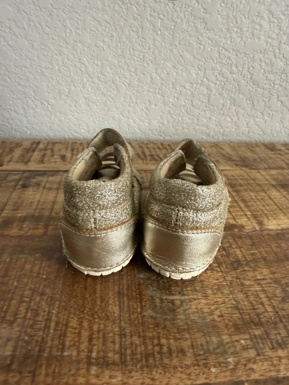 OLD SOLES Girls Shoes Ring Pave Gold Glam Glitter Kids Girls 6-9 Months Walking